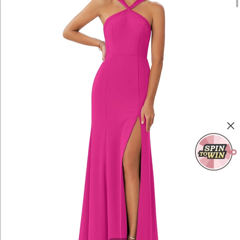 Azazie Rue Dress color fuchsia